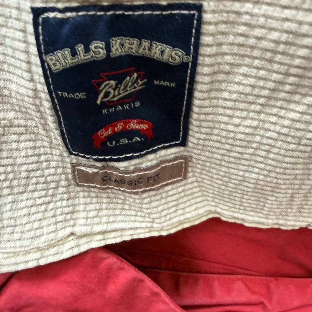 Bills Khakis Mens M2 Standard Fit Red Cotton Stretch Pants Model 2 Size 42 NEW